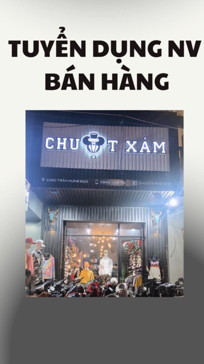 CHUỘT XÁM STORE tuyển dụng nhân viên bán hàng