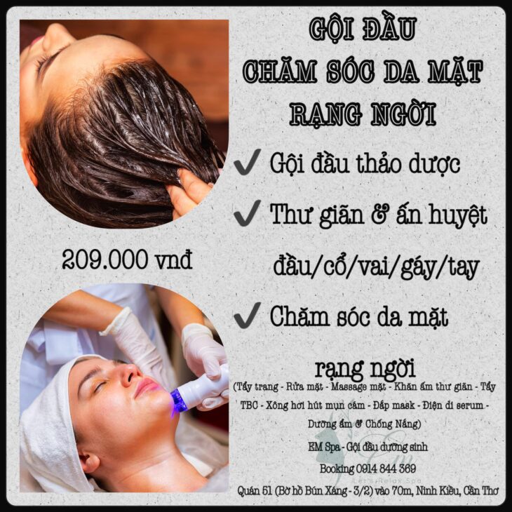 NHÀ EM Spa KHÔNG CÓ GÌ NGOÀI COMBO GỘI ĐẦU “CỰC PHÊ” – GIÁ CẢ “RẺ RỀ”