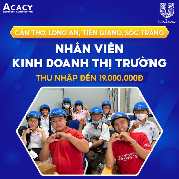 UNILEVER Tuyển SALE THỊ TRƯỜNG lương đến 15.000.000đ +++/tháng