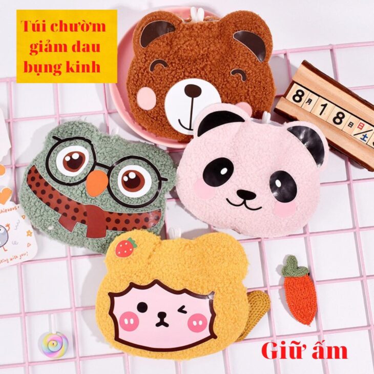 Túi chườm đau bụng kinh nóng / lạnh nhung có sẵn 2 túi:75k mua 2 kèm quà