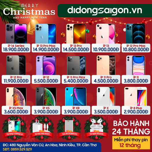 Didongsaigon.vn – Chi nhánh Cần Thơ KHUYẾN MÃI IPHONE MỪNG GIÁNG SINH