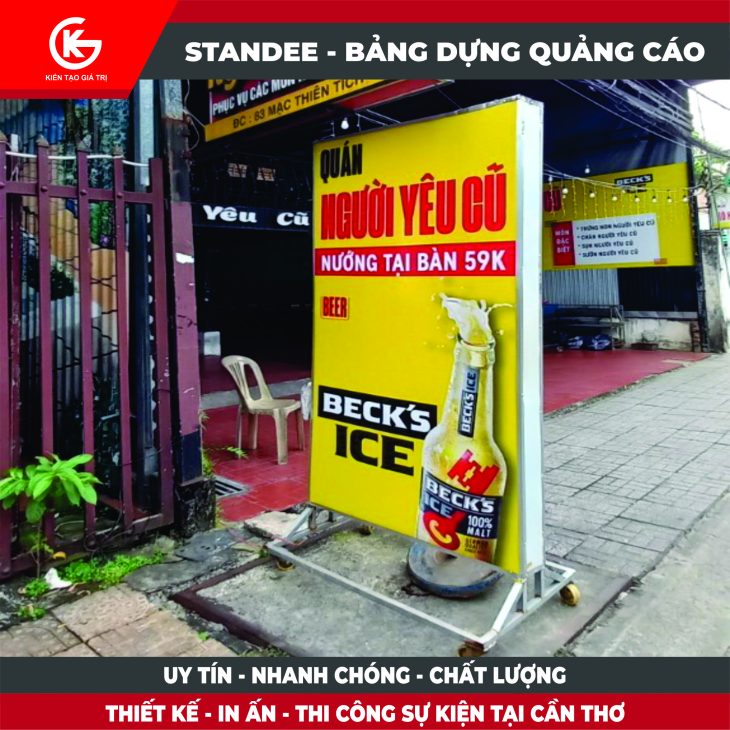 BẢNG HIỆU STANDEE HỘP ĐÈN QUẢNG CÁO KIẾN TƯỜNG