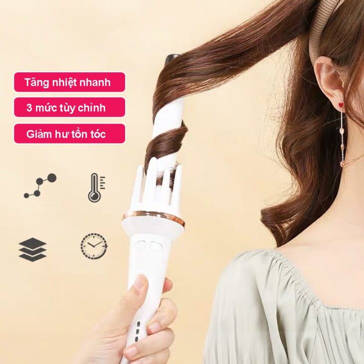 Máy uốn tóc xoăn tự động UNPUBLIC chất liệu gốm sứ