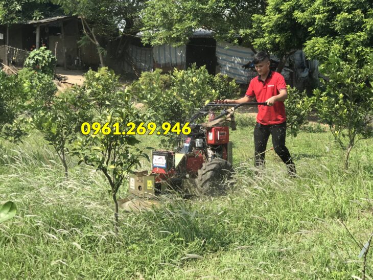 Máy cắt cỏ voi mâm xoay, dọn cỏ vườn cây trang trại Kawasaki BM91