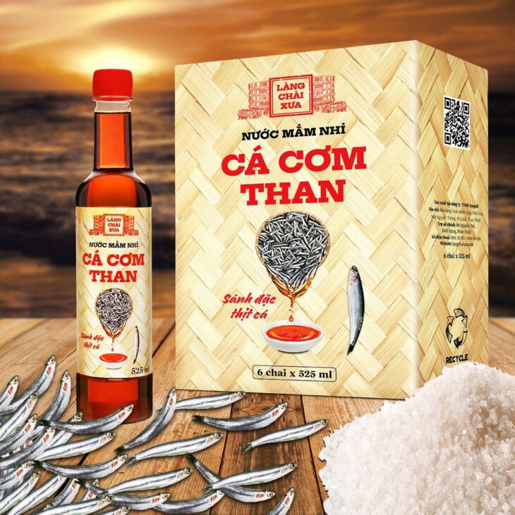 NƯỚC MẮM NHỈ CÁ CƠM THAN 525ML [THÙNG 6 CHAI] – LÀNG CHÀI XƯA