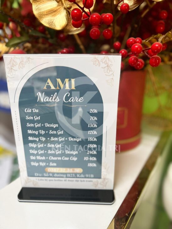 MENU ĐỂ BÀN