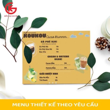 THIẾT KẾ – IN ẤN MENU GIÁ RẺ