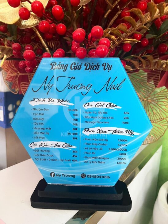 MENU ĐỂ BÀN