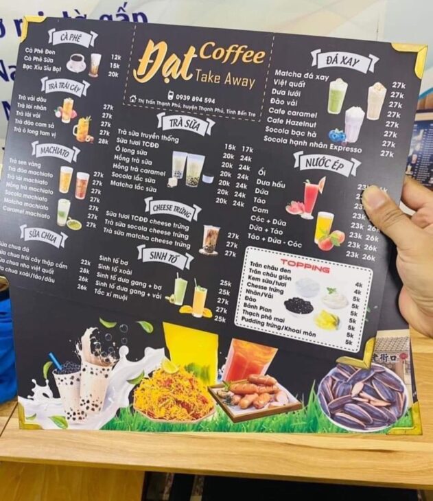 THIẾT KẾ – IN ẤN MENU GIÁ RẺ
