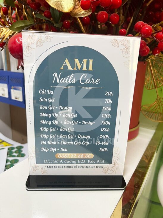MENU ĐỂ BÀN