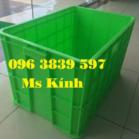 Bán sóng nhựa bít 3t9, thùng nhựa có nắp kt 61x42x39cm đựng hàng – 096 3839 597 Ms Kính