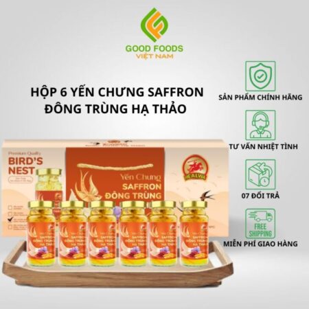 QUÀ TẶNG DOANH NGHIỆP YẾN CHƯNG SAFFRON ĐÔNG TRÙNG HẠ THẢO FREESHIP TOÀN QUỐC