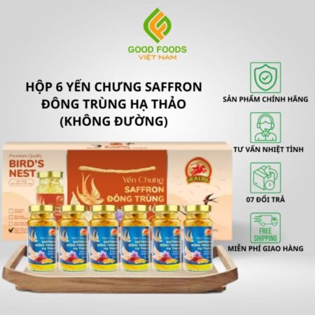 Yến chưng Saffron Đông trùng hạ thảo không đường mua 5 tặng 1 tại Bình Thạnh