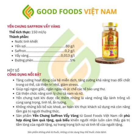 QUÀ TẶNG DOANH NGHIỆP YẾN CHƯNG SAFFRON VẨY VÀNG FREESHIP TOÀN QUỐC