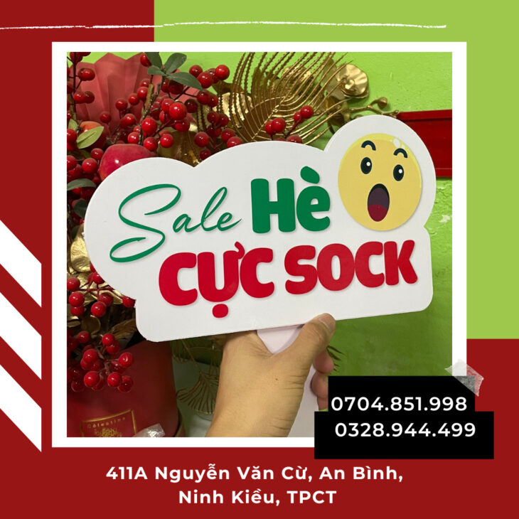 in ấn hashtag cầm tay số lượng lớn