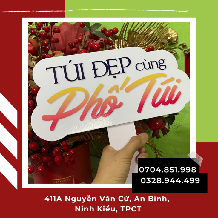 in ấn hashtag cầm tay số lượng lớn