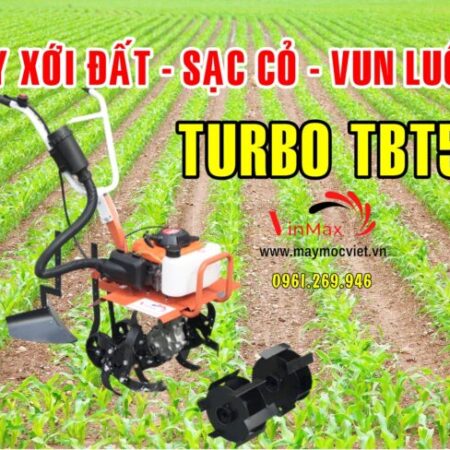 Máy làm cỏ, vun luống ngô, xới đất tạo rãnh mini Turbo TBT500 động cơ xăng 4 thì