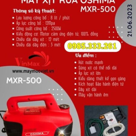 Máy xịt rửa sân vườn Oshima MXR500 – bảo hành 12 tháng