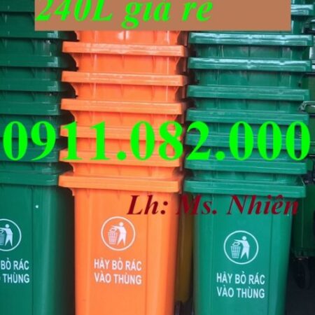 Thùng rác giá rẻ- sản xuất theo công nghệ châu âu, thùng rác 120l 240l, 660l giá sỉ- lh 0911082000