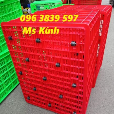 kho sỉ sóng 26 bánh xe, sọt nhựa có bánh xe size lớn