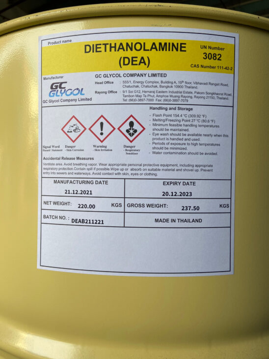Hóa chất DIETHANOLAMINE 99% (DEA)