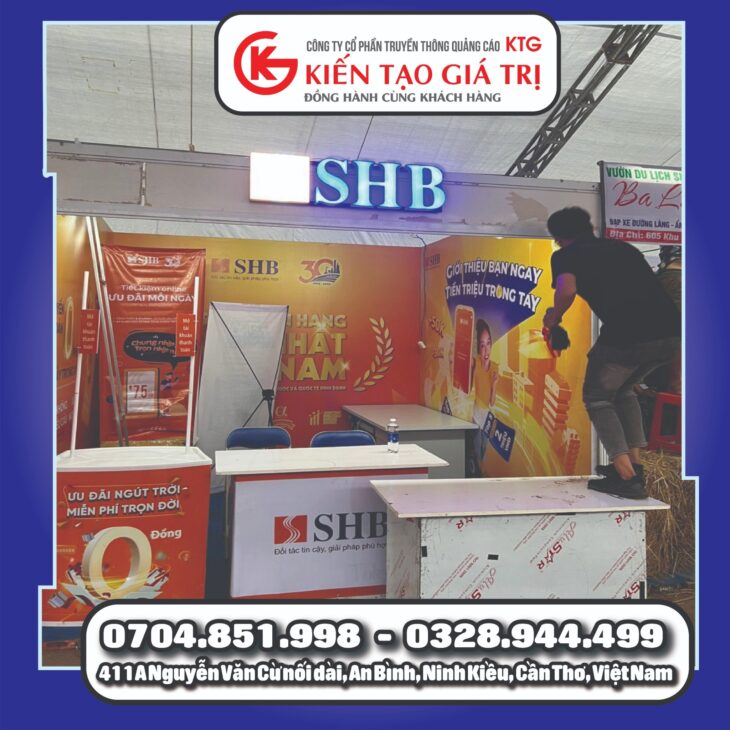 Thi công backdrop gian hàng sự kiện tại Cần Thơ