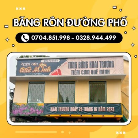 treo bandroll thi công backdrop tại Cần Thơ