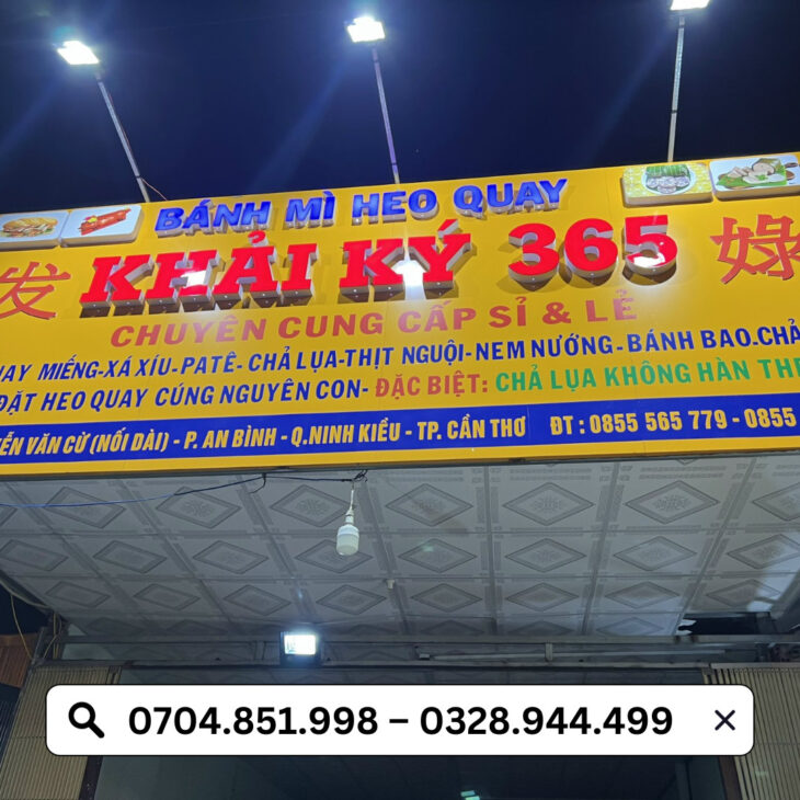 thi công backdrop bảng hiệu bandroll tại cần thơ
