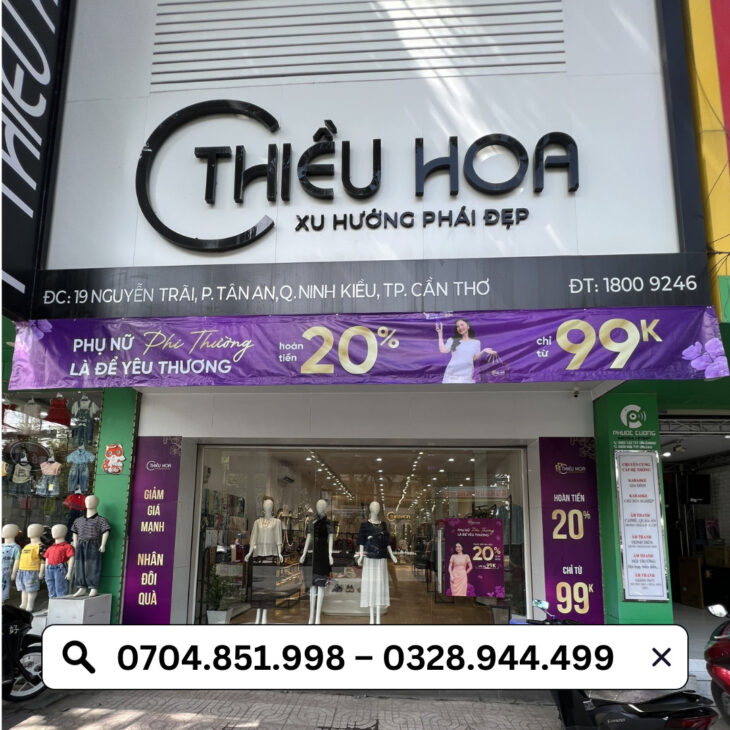 thi công backdrop bảng hiệu bandroll tại cần thơ
