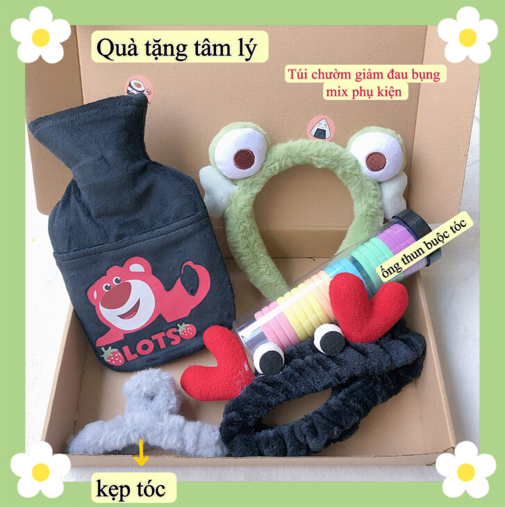 Quà tặng túi chườm bụng mix phụ kiện cho bạn nữ & người thân yêu có sẵn cần thơ