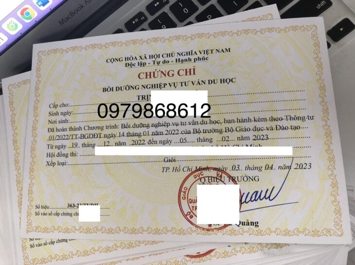 ĐÀO TẠO CHỨNG CHỈ BỒI DƯỠNG NGHIỆP VỤ TƯ VẤN DU HỌC 0979868612