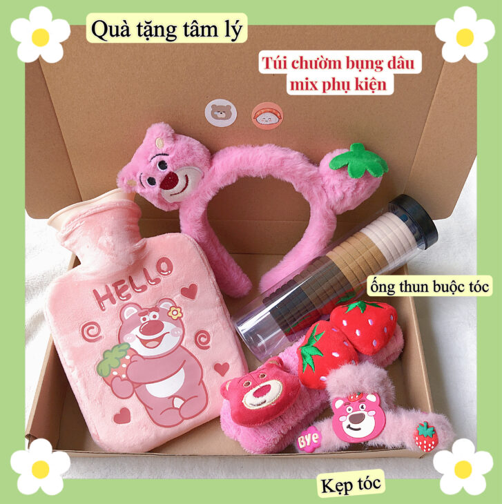 Quà tặng túi chườm bụng mix phụ kiện cho bạn nữ & người thân yêu có sẵn cần thơ