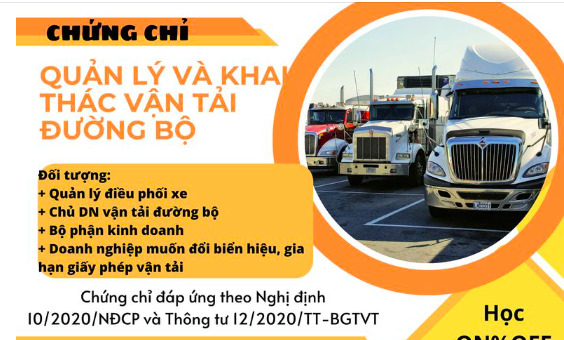 Khóa học chứng chỉ Điều hành vận tải quản lý vận tải 0979868612