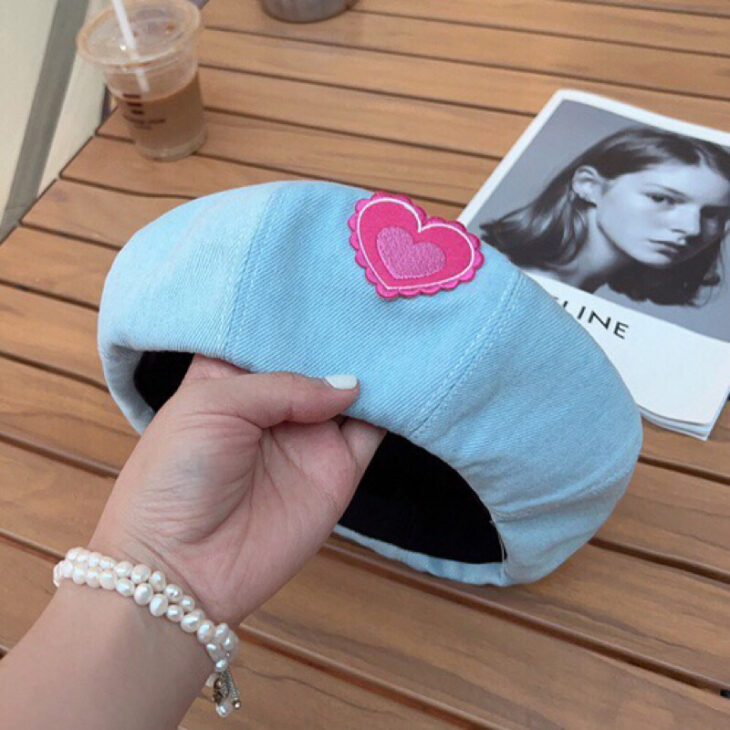 Mũ beret tag tim phong cách hàn quốc cần thơ ( mũ nồi)