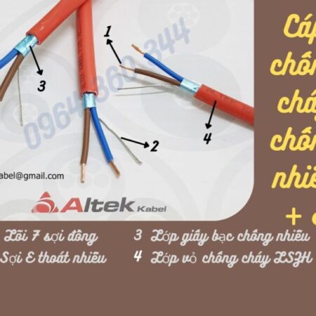 Cáp chống cháy chống nhiễu 1PR x 1,0mm2 Altek Kabel chính hãng