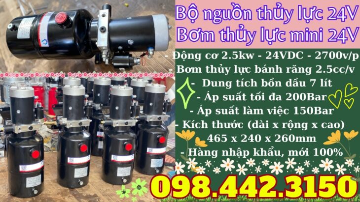 Bộ nguồn thủy lực mini – bơm thủy lực mini 24V