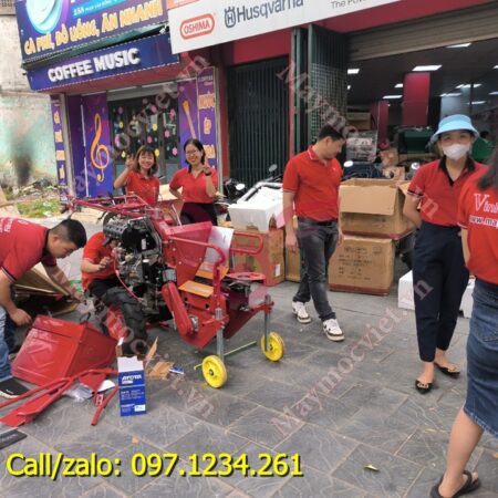 Máy thu hoạch ngô chạy dầu đề điện Kawasaki KW120D giá rẻ