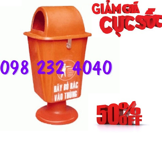 Thùng rác nhựa Composite 50 lít