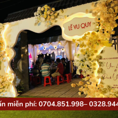 thi công sự kiện, backdrop, tất niên