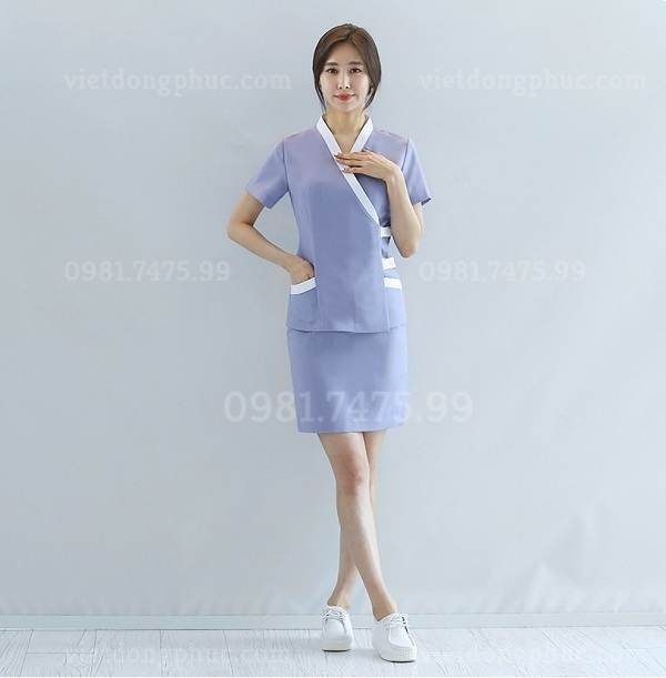Mẫu đồng phục nhân viên thẩm mỹ viện thời trang, giá rẻ được yêu thích nhất