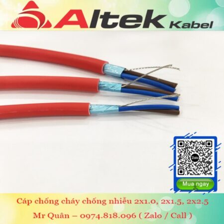 ALTEK KABEL – CÁP CHỐNG CHÁY CHỐNG NHIỄU 2×1.5+e