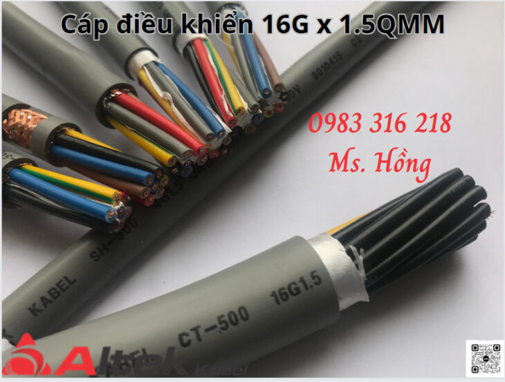 Cáp điều khiển 8 x 0.5, 8 x 1.0, 8 x 1.5,… lõi đồng