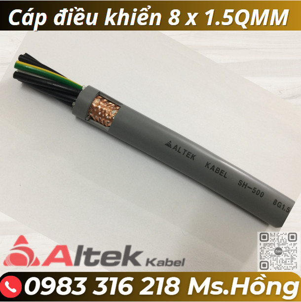 Cáp điều khiển 8 x 0.5, 8 x 1.0, 8 x 1.5,… lõi đồng