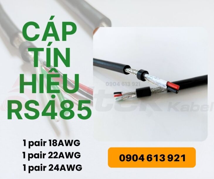Dây tín hiệu xoắn chống nhiễu RS485 1 PAIR 18awg