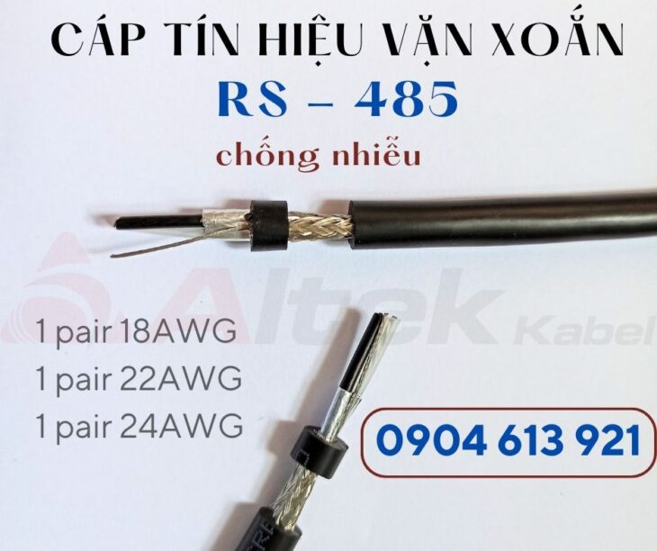 Câp tín hiệu RS485 vặn xoắn chống nhiễu 1 PAIR 22AWG