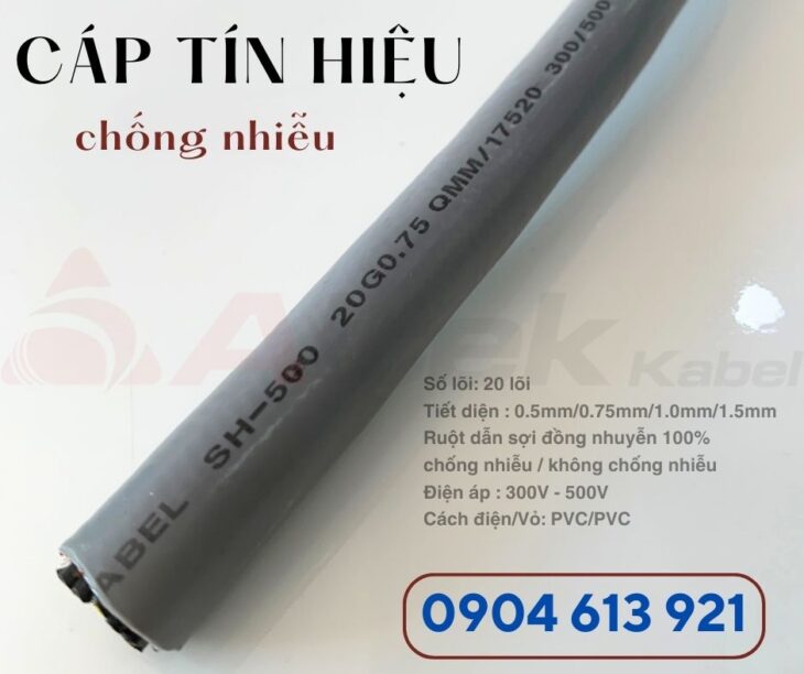 Cáp điện 20 lõi , cáp điều khiển 20×0.5mm/ cáp tín hiệu 20×0.75mm Altek Kabel