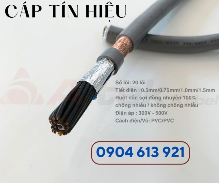 Cáp điện 20 lõi , cáp điều khiển 20×0.5mm/ cáp tín hiệu 20×0.75mm Altek Kabel