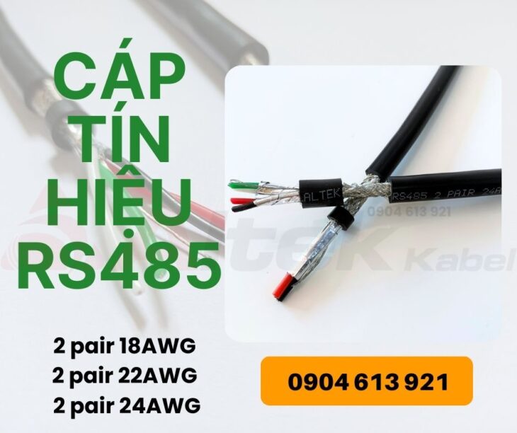 Dây tín hiệu xoắn chống nhiễu RS485 1 PAIR 18awg