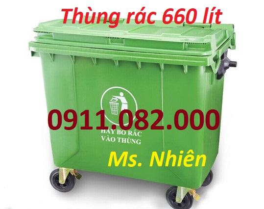 Đầu năm giảm giá thùng rác 120l 240l 660l giá rẻ vĩnh long_lh 0911082000