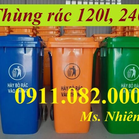 Đầu năm giảm giá thùng rác 120l 240l 660l giá rẻ vĩnh long_lh 0911082000